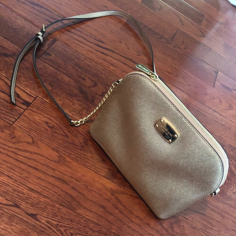 Michael Kors Gold Crossbody Purse